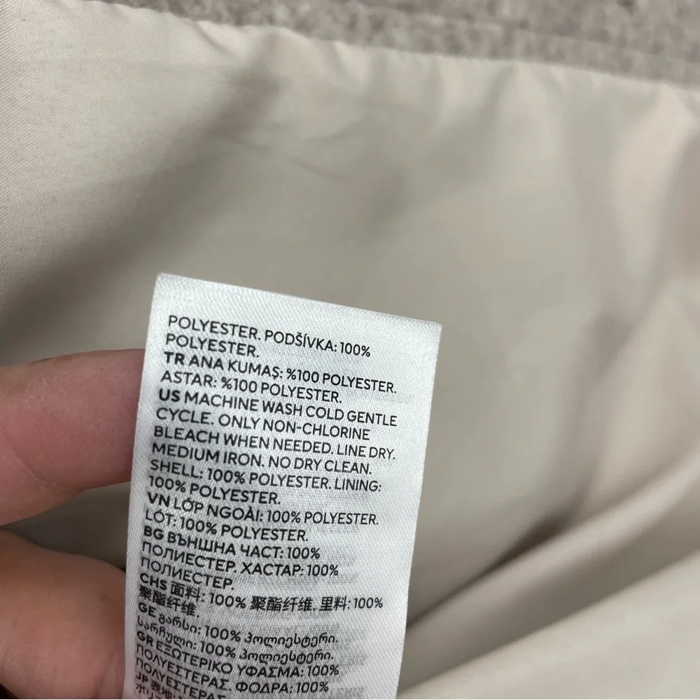 H&M Shacket Beige Melange Size XL oversized button front - Picture 7 of 10